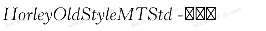 HorleyOldStyleMTStd 字体转换